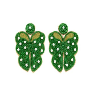 Lucky Barrel Seed Bead <b>Earrings</b> Customizable Handmade seed Beaded Dangle <b>Earrings</b> for Womens Handcrafted Valentine Day Beaded Ea - Product Image 6