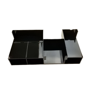 Organisateur de bureau multifonctionnel en plastique noir OEM - Product Image 2