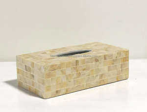 Boîte à mouchoirs en nacre personnalisée pour porte-serviettes/distributeur pour hôtel et restaurant à domicile de Falak World Export - Product Image 6