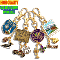 Personalisierter Metall-Schlüsselanhänger USA Reise-Souvenir Acadia Nationalpark Alaska Frontier Emaille-Schlüsselring Touristen-Geschenkartikel