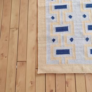 Alfombra Durrie de Lana Hecha a Mano con Patrón Abstracto, Tejido Plano de Pelo Corto, Ecológica, Antideslizante, Apta para Mascotas, Antibacteriana, para Hogar Moderno - Product Image 6