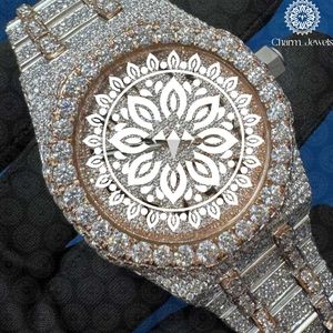 Charm Jewels Luxury Stainless Steel <b>Watch</b> Tonneau Case 42mm Analog Quartz Sapphire Crystal Unisex Folding Clasp - Product Image 3