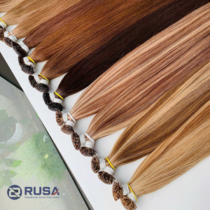 ผมต่อแบบ I-Tip ยี่ห้อ Rusa แบบปลายแบน คุณภาพสูงพิเศษ ผมเวอร์จินเวียดนาม แบบ Double Drawn  ถักด้วยเครื่องจักร  ความยาว 10-34 นิ้ว ขายส่ง - Product Image 1