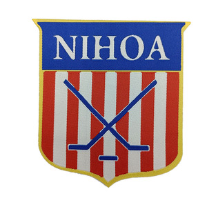 Top Woven Patch and Custom Woven Patch Quality Embroidered Woven Patches Woven Fabric Patches Vintage Shield Hockey HC - Product Image 4