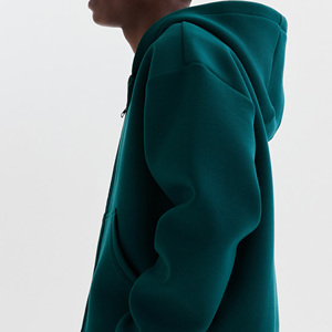 Sudadera con capucha de lujo con cremallera, 360 g/m², de jersey, corte regular, personalizada, oversize, lisa, estilo boxy, para hombre, otoño, bordada, impermeable, lavada - Product Image 3