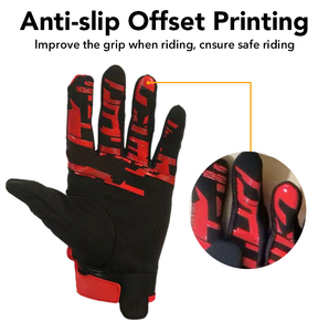 Custom MTB Mountain <b>Bike</b> Gloves Full <b>Finger</b> Breathable Touchscreen Hook & Loop Closure Unisex All Seasons Protective - Product Image 3