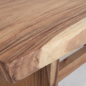 Solid Teak <b>Wood</b> Eco-Friendly Durable <b>Rustic</b> Minimalist Rectangle 4 Seater <b>Dining</b> <b>Table</b> for Home Apartment Hotel Villa - Product Image 5
