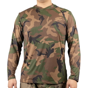 Chemise à manches longues en toile camouflage pour homme, col rond, respirante, en polyester, pour la chasse, les activités de plein air, vêtements décontractés d'été, imprimé - Product Image 2