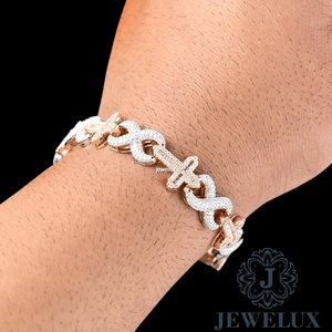 Indian Supplier Hip Hop Iced Out Moissanite Diamond Tennis Bracelet Gold Plated Luxury Bracelet <b>for</b> <b>Men</b> Available at Cheap Price - Product Image 4