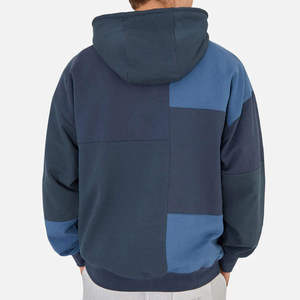 Sweat à capuche d'hiver ample et tendance en molleton 100 % coton respirant, avec logo brodé personnalisé, couleurs contrastées, grammage lourd, vente en gros - Product Image 2