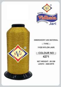 Fil de Zari Métallique Argenté Premium 110D – Fil à Broderie Brillant et Durable pour Textiles et Décoration de Vêtements Ethniques SHREE 3800m - Product Image 3