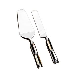 Venta caliente herramientas para servir pasteles Material ecológico 304 cuchillo de pastel de acero inoxidable y juego de servidor de pasteles - Product Image 1