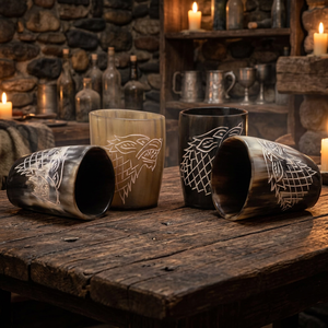 Verre à eau en corne de buffle, écologique, fait main, forme naturelle, matériau organique, pour whisky, vin, thé, café et bière - Product Image 6