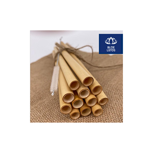 Pajitas de Bambú Ecológicas, Seguras y Limpias, Hechas con Material Vegetal Puro, Ideales para Servir Bebidas Frías y Beber Jugos, Precio de Fábrica - Product Image 1