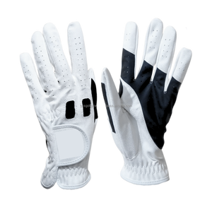 Guante de Golf de mano izquierda con logotipo personalizado de alta calidad, cuero sintético transpirable, PU, hecho para hombres y mujeres, equipo deportivo Cabretta de Indonesia - Product Image 1