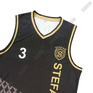 Ensemble de maillot et short de basket-ball personnalisés sublimés SIBRIN |   Concevez votre propre nom et numéro d'équipe |   100% polyester - Product Image 2