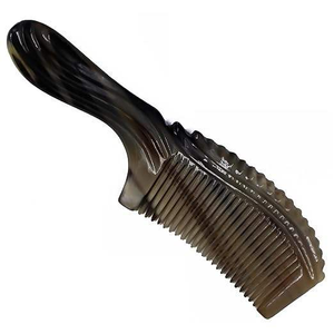 Peigne en corne de buffle moderne de qualité supérieure, personnalisé, pour démêlage doux et massage du cuir chevelu, écologique, fait main, motif ange, pour la maison - Product Image 4