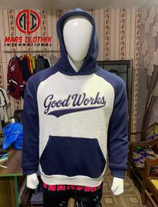 Sweat à capuche d'hiver en molleton 100% coton, coupe classique, broderie chenille de haute qualité, sur mesure - Product Image 3