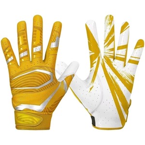 Gants de sport en gros, robustes, pour football américain, avec logo personnalisé, poignées antidérapantes, extensibles, ajustables avec boucle de poignet - Product Image 5