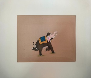 Pintura de Elefante Hecha a Mano de Primera Calidad, Arte de Pared Étnico Tradicional, Obra de Arte de Elefante Pintada a Mano sobre Lienzo para Decoración del Hogar, Sala de Estar - Product Image 6