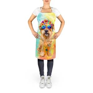 Cairn Terrier Hippie Dawg Unisex Large Multicolor <b>Kitchen</b> <b>Apron</b> for Cooking Baking Crafts Gardening-Adult <b>Women</b> and Men - Product Image 2