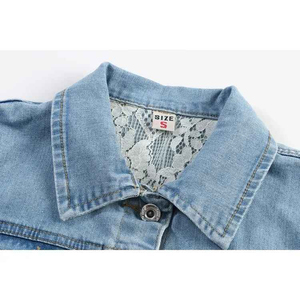Customizable Casual Trendy Brand Women Loose Handsome Vintage Wash Plain <b>Denim</b> Jeans Shirt Women <b>Denim</b> <b>Jackets</b> - Product Image 3