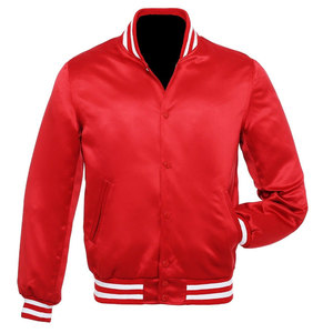 Custom Printing Long Sleeve Unisex Satin <b>Baseball</b> <b>Jacket</b> Front Plain Letterman Wholesale Blank Customized High Quality Winter - Product Image 5