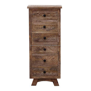 Cómoda Moderna de Madera de Mango con 6 Cajones para Sala de Estar, Elegante Mueble de Almacenamiento Alex - Product Image 4