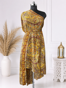 Women's <b>Long</b> Chiffon Wrap <b>Skirt</b> With Paisley Print Lightweight Floral Pattern For Daily Wear All Seasons - Product Image 2