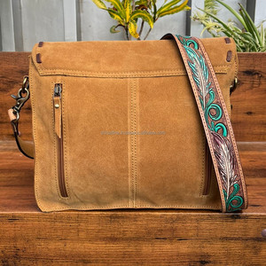 2025 Hot Sale High Quality Hand Tooled Suede Leather Concealed Carry Fringe <b>Crossbody</b> <b>Bag</b> for Women Large Capacity <b>Messenger</b> <b>Bag</b> - Product Image 5