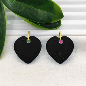 Pendentif en quartz aigue-marine sculpté en forme de cœur, 20 mm, breloques sculptées à la main, plaqué or, pour la fabrication de bijoux, fournisseur - Product Image 2