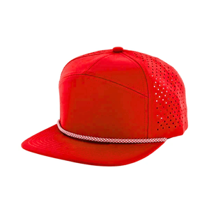 Waterproof Gorras Laser Cut Hole Woven Label Baseball Snapback <b>Caps</b> Custom Logo <b>Cap</b> For <b>Man</b> Woman 7 Panel <b>Flat</b> Brim Hats <b>Caps</b> - Product Image 1