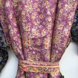 Robe de Demoiselle d'Honneur Kimono en Soie Longue Faite Main de Haute Qualité, Style Vintage Patchwork, Ensemble de Nuisette pour Femme, Taille Unique - Product Image 6