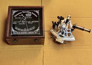 Réplica Premium del Sextante de Latón Kelvin Hughes de 1917 con Caja de Almacenamiento de Madera, Instrumento de Navegación Náutica, Regalo Decorativo - Product Image 2