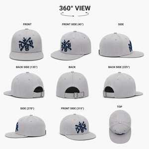 Gorra de béisbol ajustable con visera plana y bordado 3D personalizado, logotipo bordado en 3D, estilo hip hop. - Product Image 6