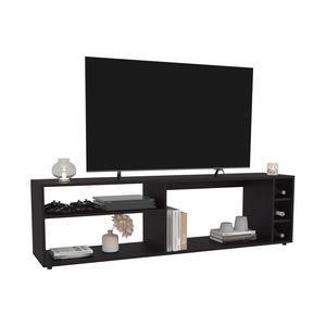 Mobile TV Suxta da 160 cm con Tre Ripiani Aperti, Tre Scomparti per Bottiglie e Gestione Cavi, Ideale per Soggiorno o Sala TV - Product Image 6