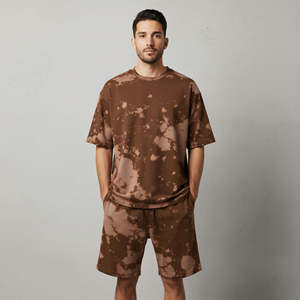 Conjunto de 2 Piezas para Hombre, Verano, Casual, Estilo Urbano, Poliéster/Algodón, Corte Regular, Impresión Personalizada en Serigrafía, Venta al Por Mayor - Product Image 4