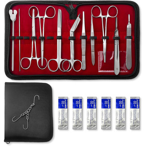 Kit de Disección Quirúrgica ENT de Acero Inoxidable de Alta Calidad, 18 Piezas, para Estudiantes, Instrumentos de Sutura para Prácticas Menores, Fuente de Alimentación Manual - Product Image 1