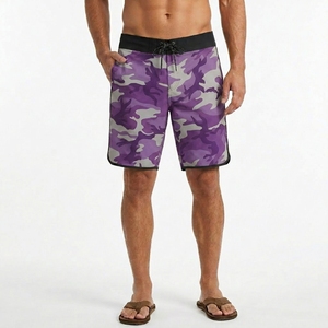 Shorts de surf camouflage pour hommes, shorts de bain à séchage rapide, légers, taille élastique, vêtements de plage, tenue décontractée d'été, style vacances - Product Image 1