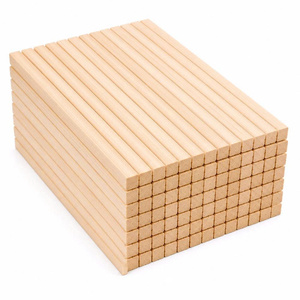 Chevilles carrées en bois dur écologiques, bâtons en bois durables pour la construction de meubles et la fabrication artisanale, gravées et sculptées - Product Image 1