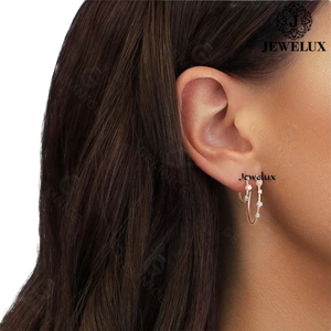 New Arrival Natural VVS Diamond <b>Stud</b> Earrings 925 Sterling <b>Silver</b> Rhodium Plated IGI Certified Trendy Women's Parties Gifts - Product Image 4