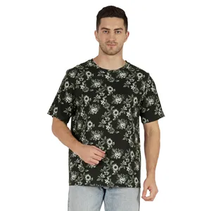 T-shirt rose à manches courtes pour homme Everglide Corporation, coupe classique, tricoté, 100 % coton, col rond uni, 220 g, anti-boulochage - Product Image 5