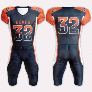 Custom Sublimated American Football Uniform Lightweight Breathable Jersey Pants Set for Men Youth Teams Wholesale Football Sets - Product Image 1