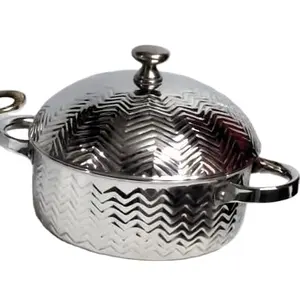 High Quality Hot Pot Used as Food Warmers in Silver And Gold Color available in multiple volumes starting from Half Litre