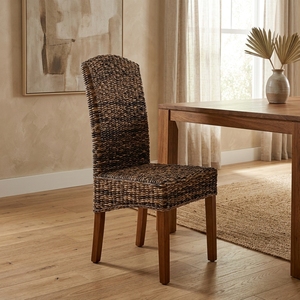 New Modern Minimalist Teak Wood <b>Dining</b> <b>Chair</b> Woven Seagrass Kitchen Room <b>Chairs</b> Luxury Seating Living Room Accent <b>Chair</b> Box - Product Image 3