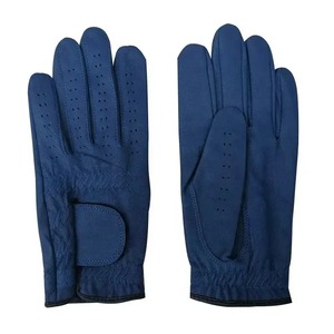Premium Genuine Leather Golf Gloves Black <b>Full</b> Finger Non <b>Slip</b> Breathable Buckle Closure Yellow Stripe Unisex Sports Wear - Product Image 4