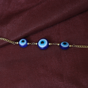 Women's Gold Plated Natural Stone Evil Eye Fine Charm <b>Bracelet</b> for Women Protection Jewelry Wedding and Party Unisex Wearing - Product Image 3
