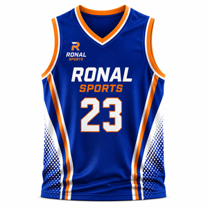 Maillot de basketball pour hommes, logo personnalisé, uniforme d'équipe, léger, anti-humidité, polyester, t-shirt de sport, vente en gros en vrac, usine - Product Image 1