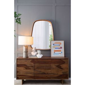 Lampada da Tavolo in Ferro Martellato D16x24.4 con Legno di Mango, Montaggio Richiesto per il Paralume - Product Image 5