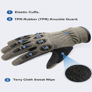 Guantes de Trabajo de Seguridad para Mecánicos, para Hombre y Mujer, Anti-Impacto, con Agarre, Guantes Utilitarios con Pantalla Táctil, Guantes de Construcción con Protección de Nudillos TPR - Product Image 2